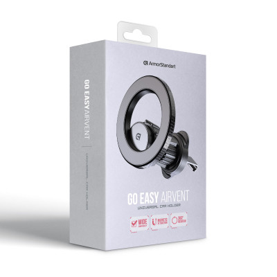 Універсальний автотримач Armorstandart GoEasy Airvent magnetic Black (ARM85336) Вінниця - фото 2