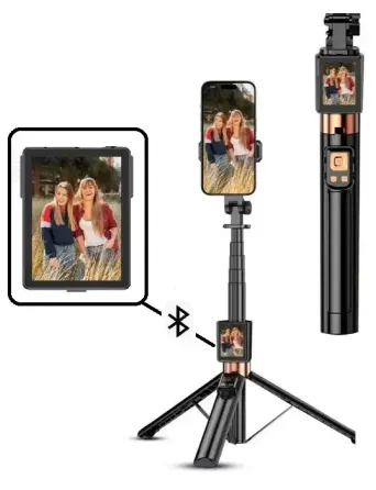 Штатив-монопод для телефона CL07 со съёмным экраном и Bluetooth-пультом 170 см, 3в1 для фото и видео Коломия