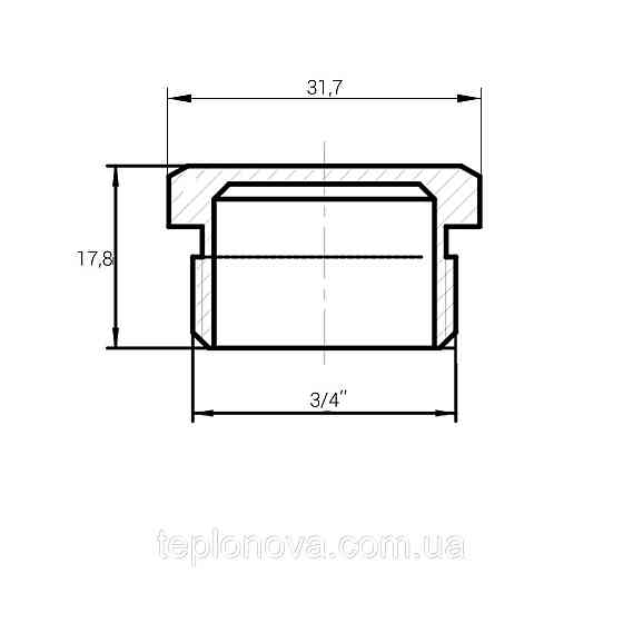 Заглушка 3/4″Н никелированная под пломбу NC402P OPTIMUM Черновцы