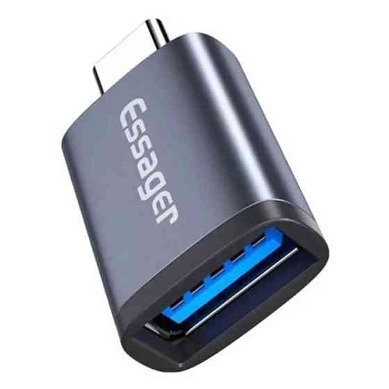 Адаптер Essager EZJAC-SRA0G Soray OTG Type-C Male to USB 3.0 Female (Сірий) Николаев