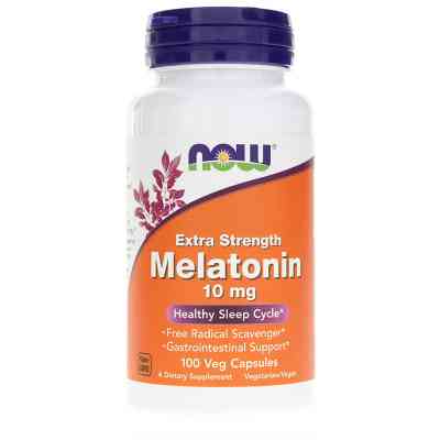 Амінокислота Now Foods Мелатонін, Extra Strength Melatonin, 10 мг, 100 капсул (NOW-03557) Вінниця