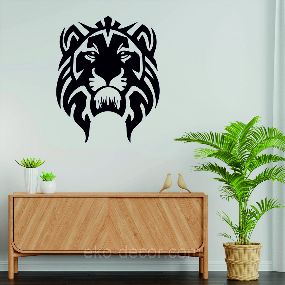 Декоративное настенное Панно «Лев» Декор на стену 90*73 см, Черный Киев - изображение 5