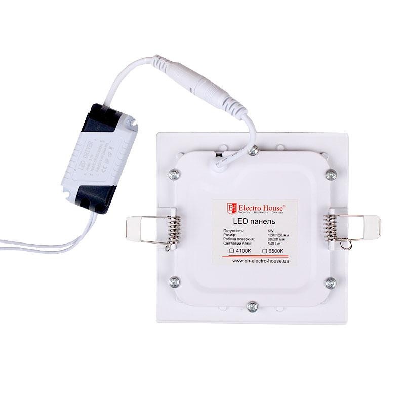Потолочный светодиодный светильник встраиваемый квадратный 6 Вт 4100К Киев - изображение 3