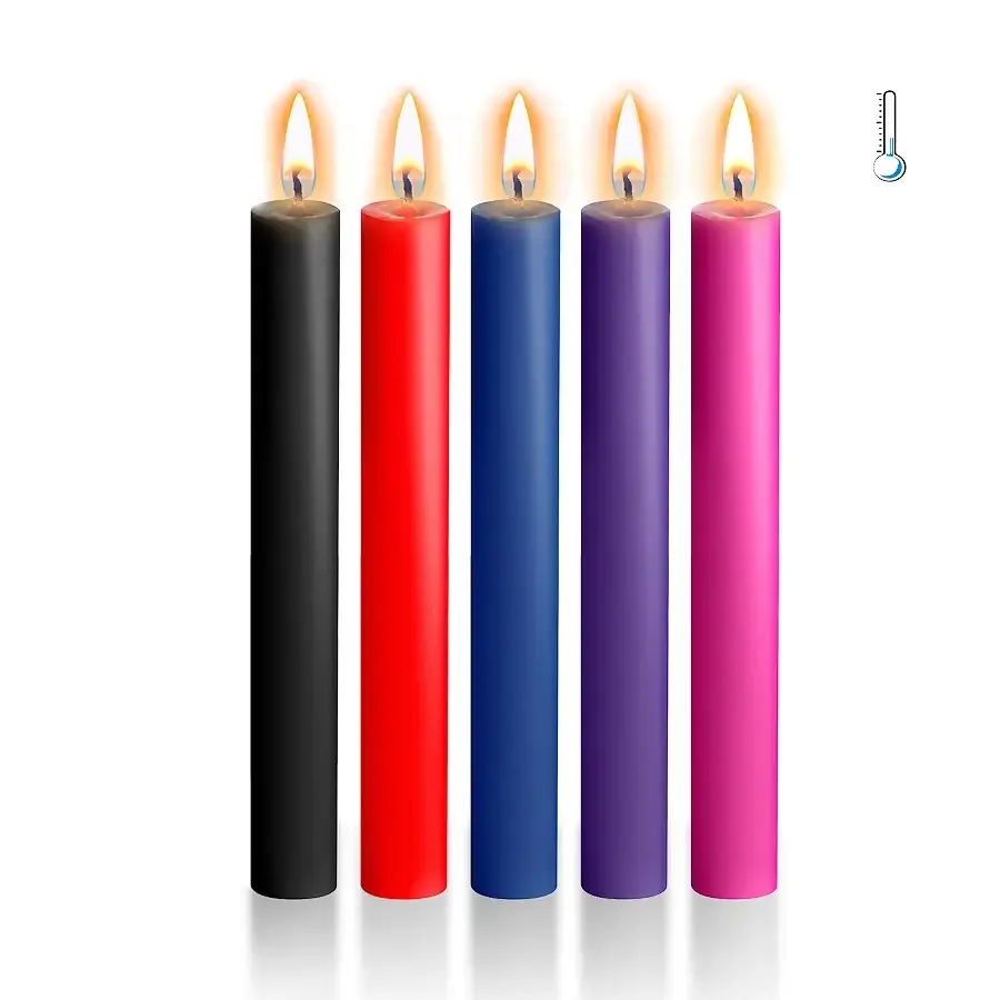 Набір воскових свічок Art of Sex Thin 16 см (5 шт), низькотемпературні, тонкі Львів - фото 2