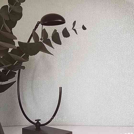 Шпалери метрові вінілові на флізелін Villa Marburg Lombardi вензелі східний малюнок бірюзовий з сріблом Київ