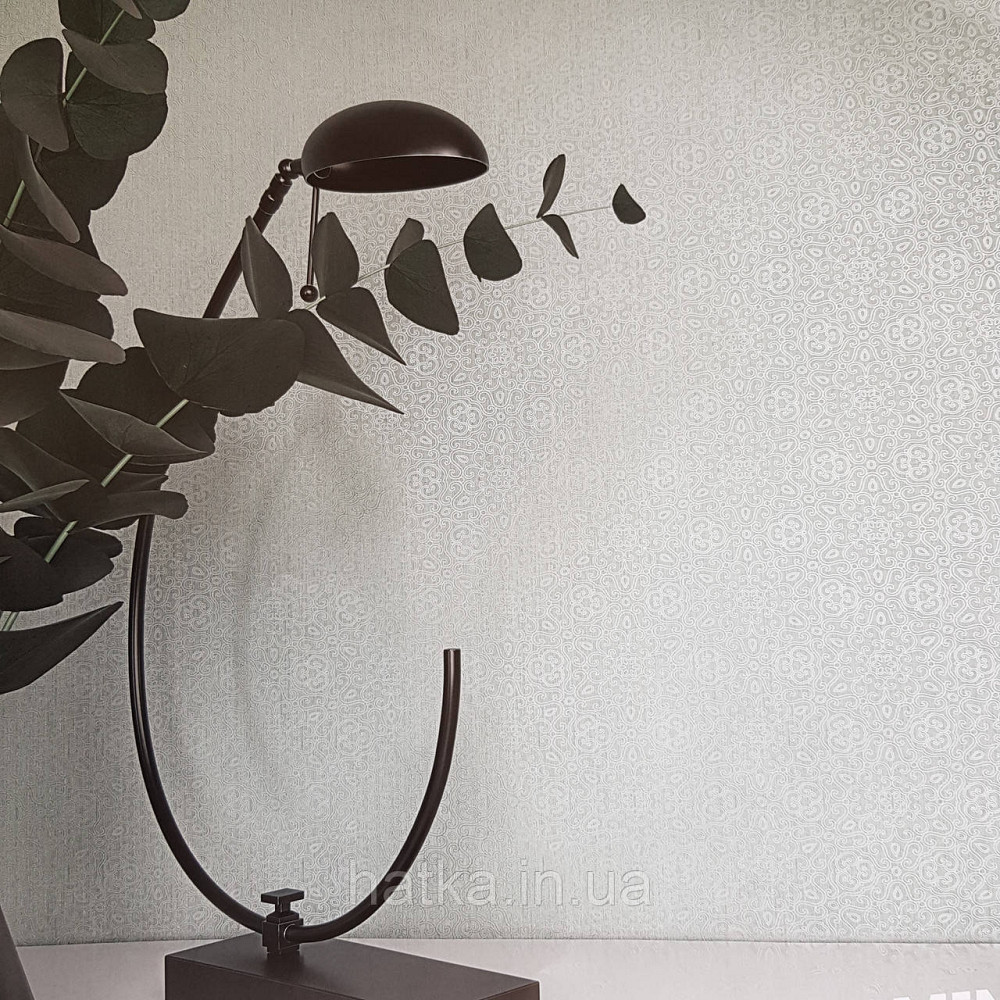 Шпалери метрові вінілові на флізелін Villa Marburg Lombardi вензелі східний малюнок бірюзовий з сріблом Київ - фото 2