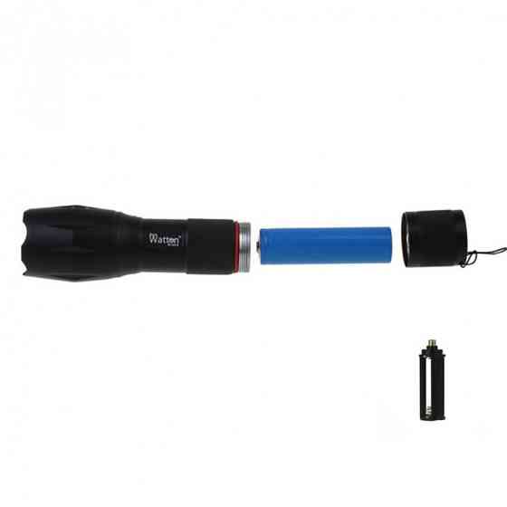 Мощный тактический фонарик WATTON WT-023 аккумуляторный, 4 режима работы, фонарик ручной металлический Каменец-Подольский