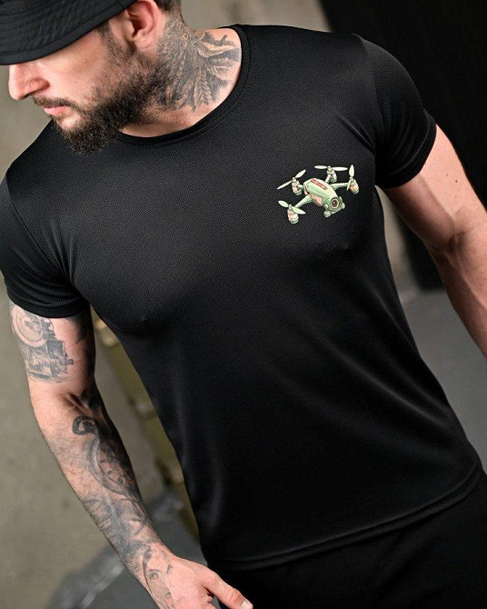 Тактическая потоотводящая футболка Ховайся black ПП7721 Одесса - изображение 5