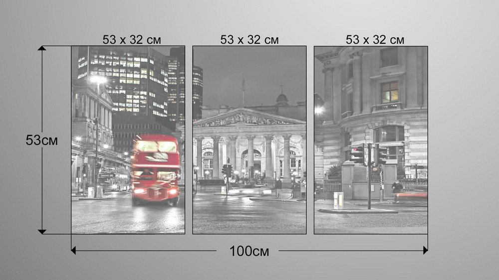 Модульна картина Нічний Лондон Аrt-89_3А Київ - фото 3