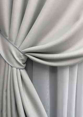 Комплект штор  на люверсах VR-Textil Блэкаут двусторонний Scandi № 1898ш Пепельный 150х250 см 2 шт (37-0298) Киев