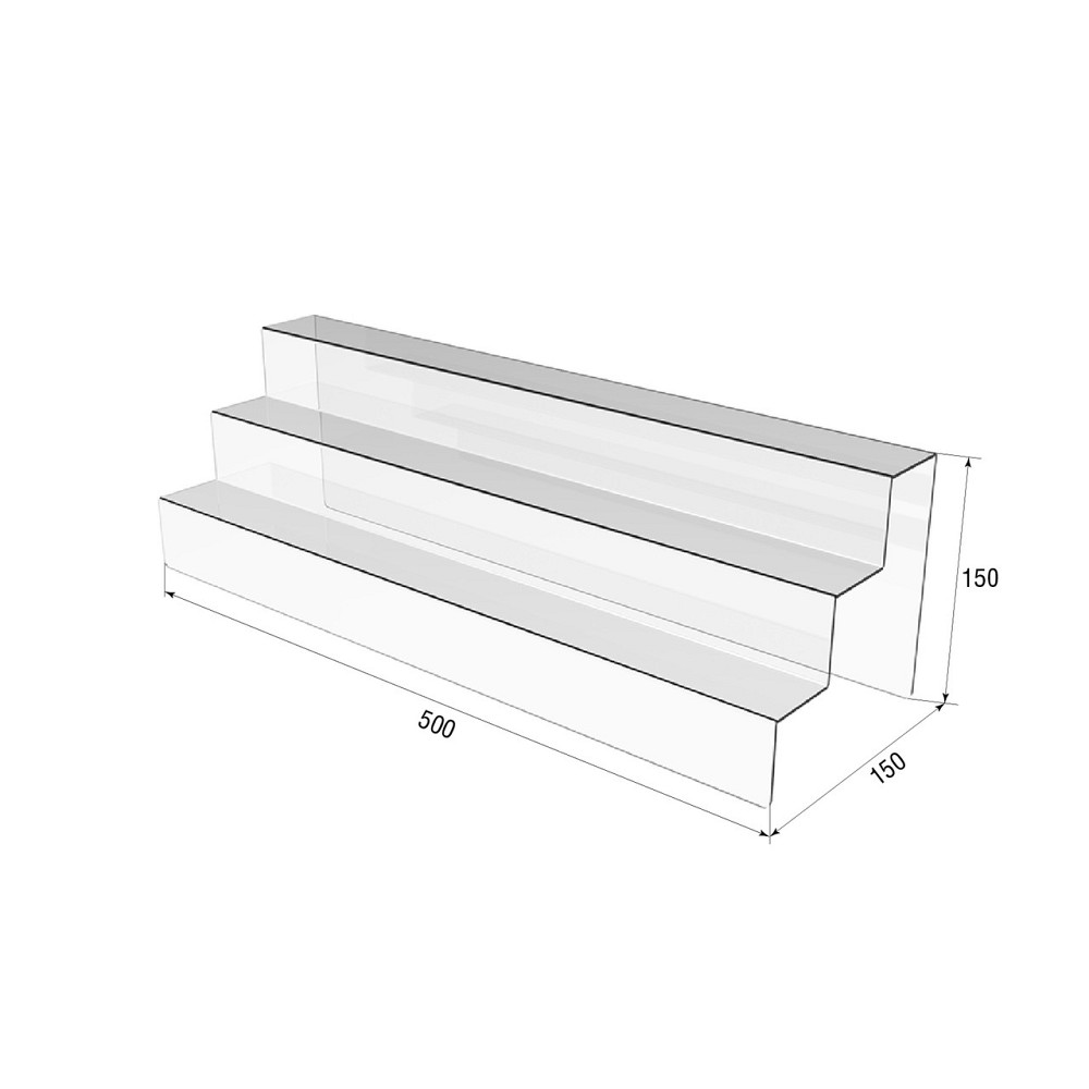 Товарна гірка EKOSTAR на 3 сходинки з акрилу 500х150х150 Київ - фото 3