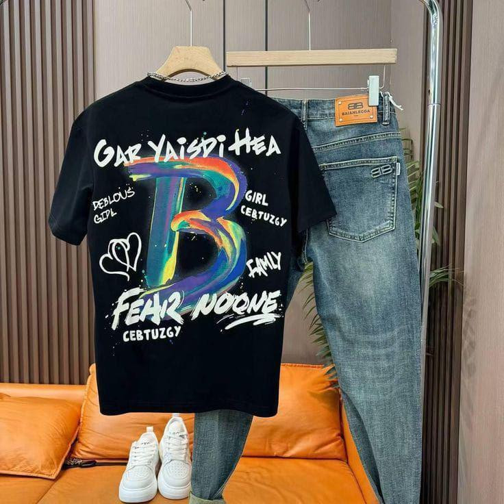 Футболка чоловіча с принтом  44 Чорний 2634326151 Дніпро - фото 1