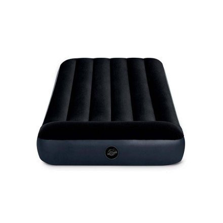 Одноместный надувной матрас Intex 191 х 99 см черный с подголовником Киев - изображение 2