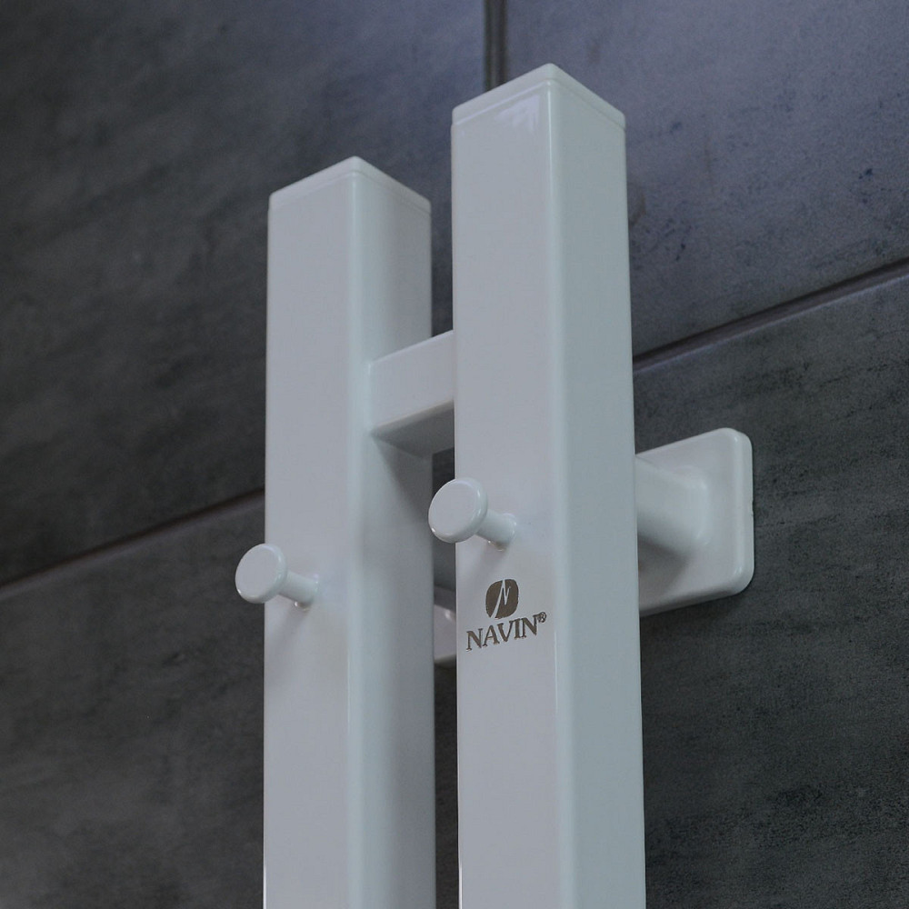 Рушникосушка електрична Navin Силует Квадро 90х1200 Sensor права, біла Київ - фото 5