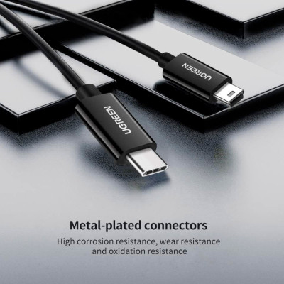 Дата кабель USB-C 2.0 AM to Mini 5P 1.0m US242 black Ugreen (50445) Винница - изображение 9