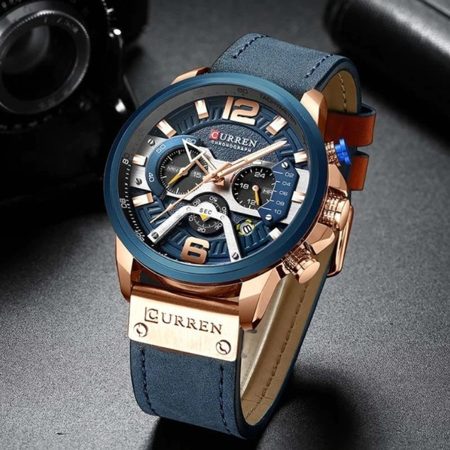 Годинник чоловічий наручний Curren Toronto Lava Blue (2 ремінці) Вінниця - фото 3