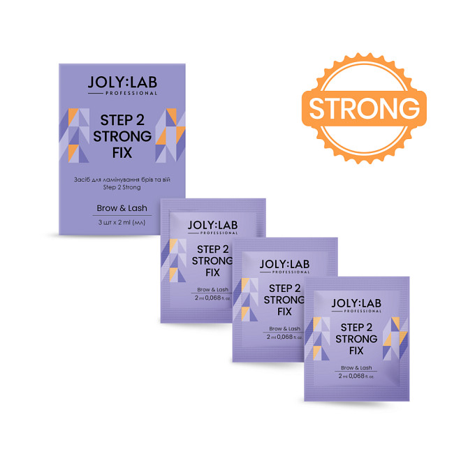 Набор средств для ламинирования бровей и ресниц Step 2 Strong Joly:Lab 3 шт х 2 мл Винница - изображение 1