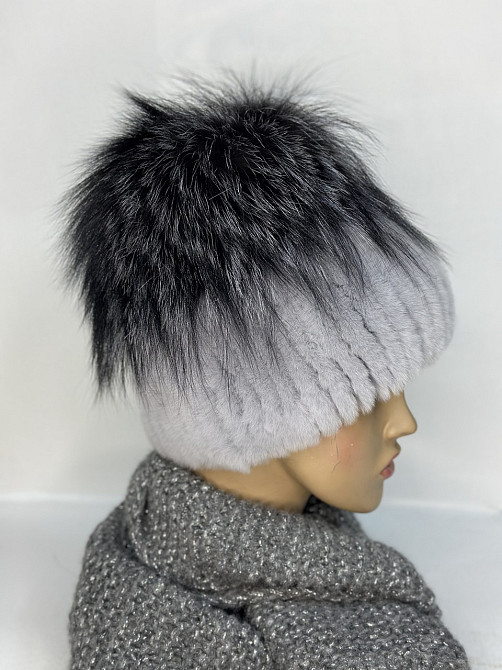 Шапка хутряна жіноча Ніка Світло-сірий Харків - фото 7