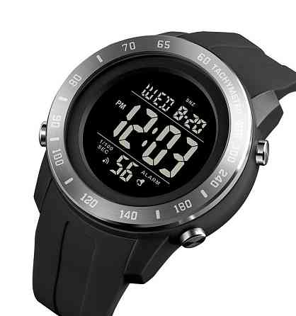 Мужские спортивные наручные часы Skmei 1524 (Черные с черным) Киев