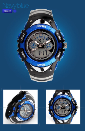 Детские спортивные часы Skmei 0998 (Синие) Киев
