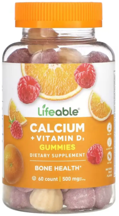 Кальций и витамин D3 Lifeable Calcium + Vitamin D Adult 60 жев таб фруктовый Киев