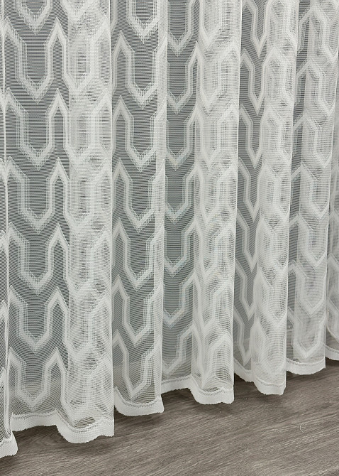 Тюль VR-Textil 2001т Жаккард Молочный 400х270 см (42-1042) Киев - изображение 8
