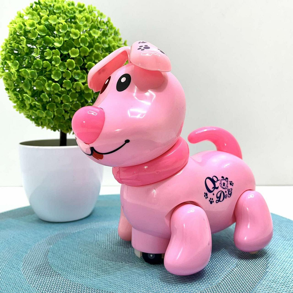 Собачка інтерактивна Limo Toy їздить світиться махає головою та хвостом Рожева (EM 070 A) Чернігів - фото 2