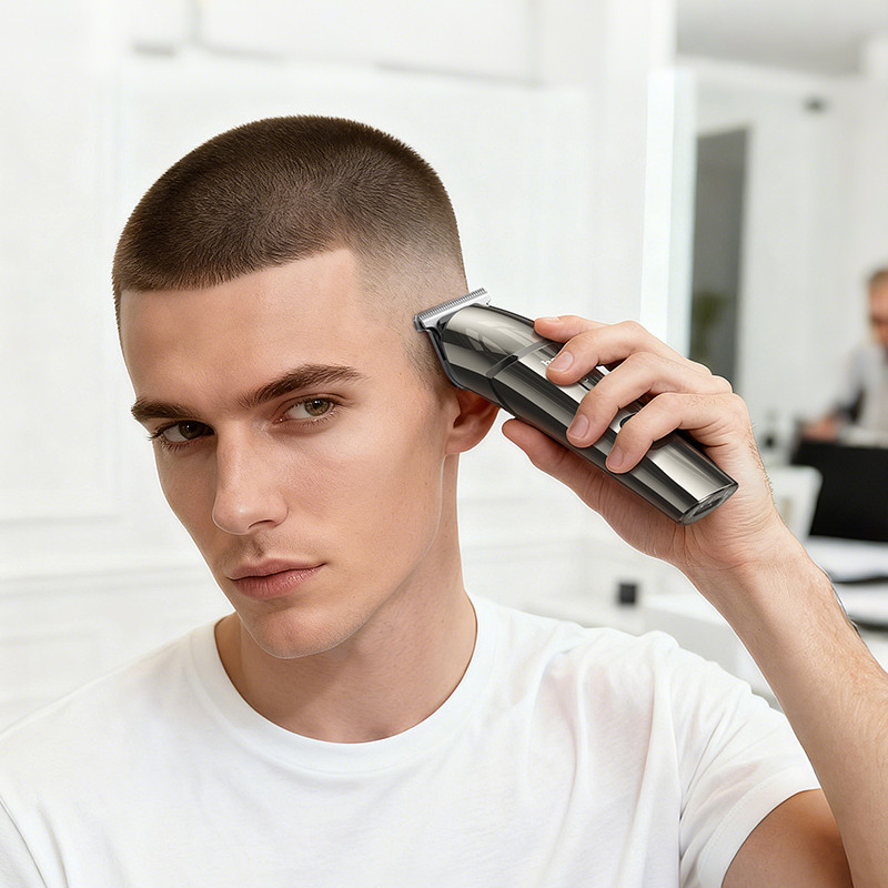 Машинка для стрижки HOCO HP26 600 mAh. IPX6. Multi-function electric clipper grooming set Metal Gray Одеса - фото 8