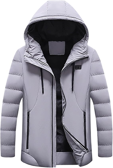 Куртка-парка з підігрівом 15 зон, Softshell, 3 режими, USB, біла, вітрозахисна, з капюшоном, унісекс Київ - фото 2