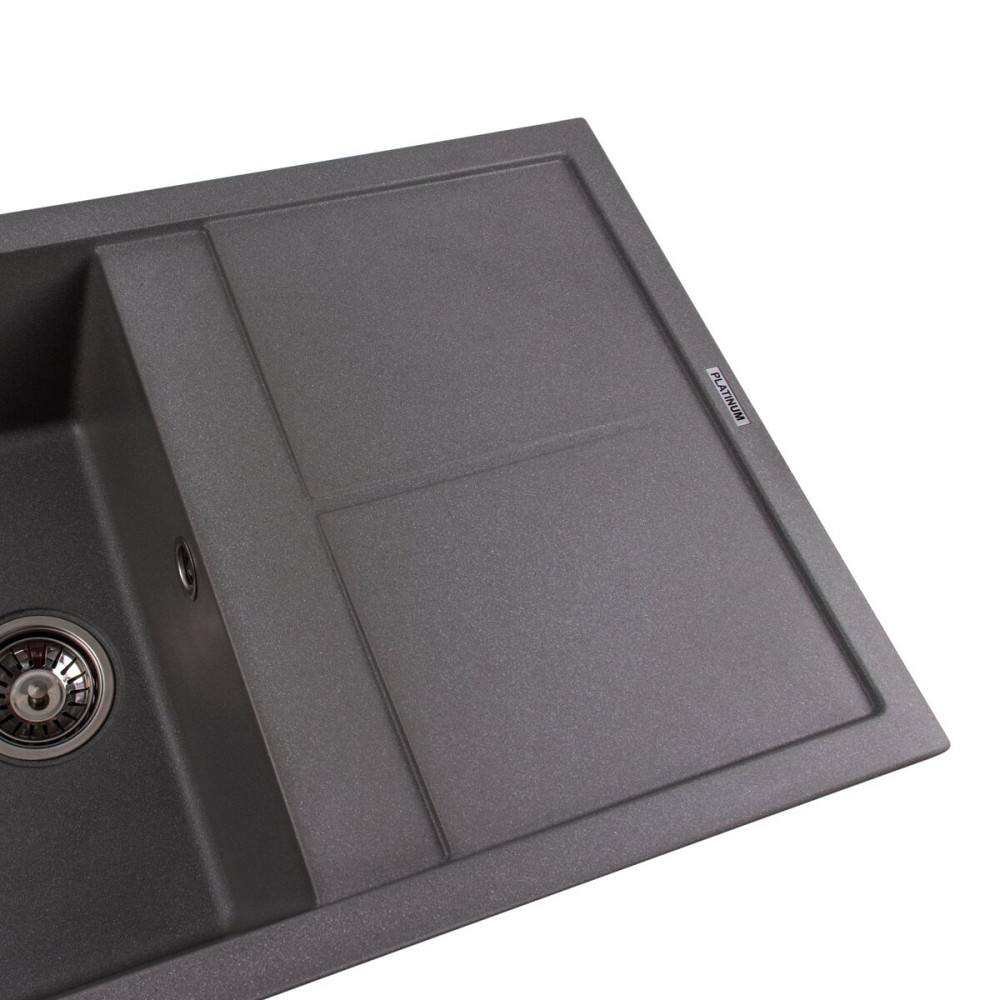 PLATINUM Гранітна мийка для кухні Platinum 7950 Selena матова Сірий мусон Київ - фото 4