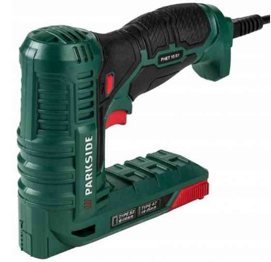 Электрический Степлер сетевой ручной со скобами и гвоздями Parkside (РНЕТ 15 С2) Нововолынск