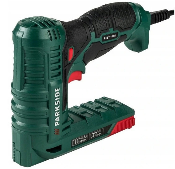 Электрический Степлер сетевой ручной со скобами и гвоздями Parkside (РНЕТ 15 С2) Нововолынск - изображение 4