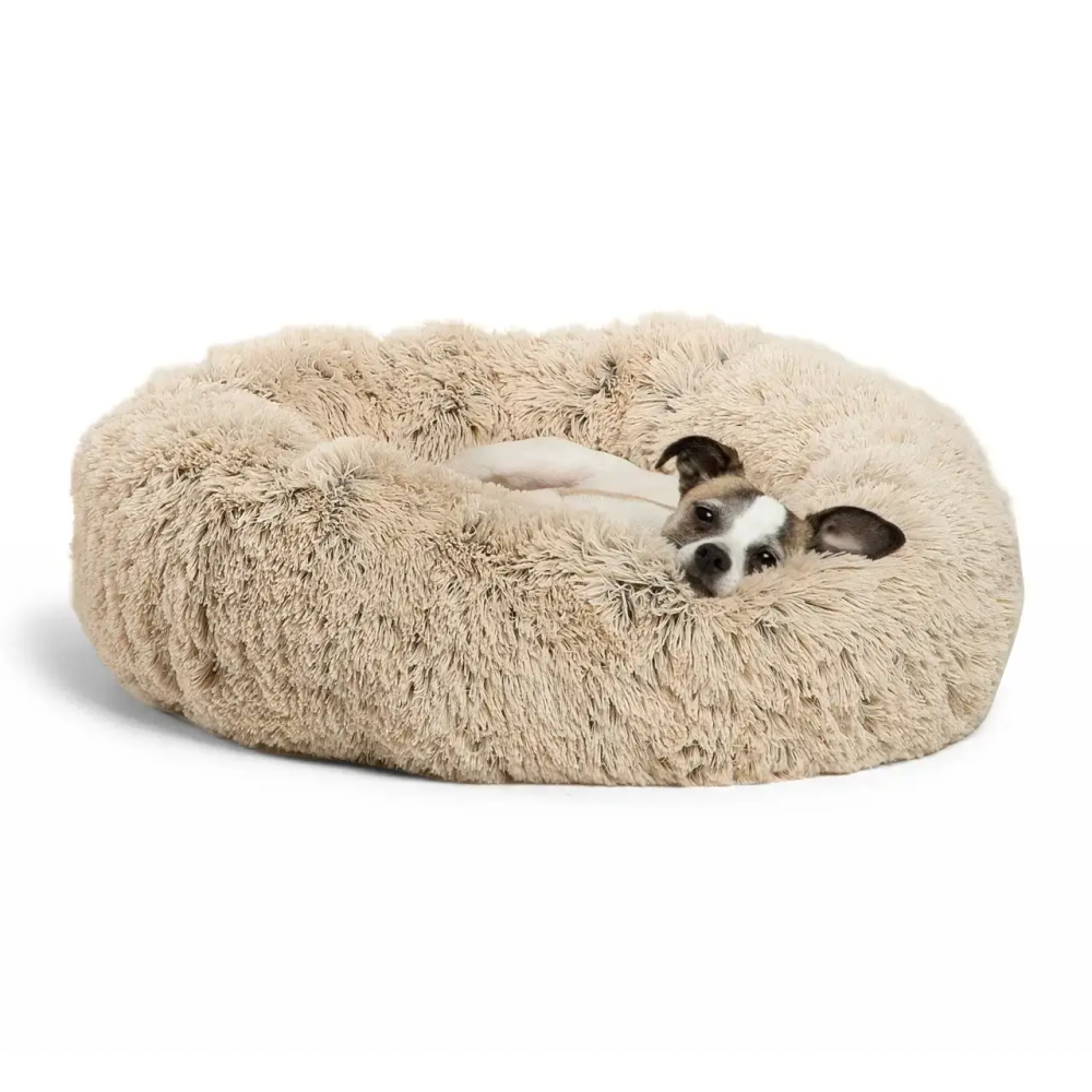 Пушистое мягкое место - лежак для собак Best Friends Donut Shag Taupe (Бест Френдс Бежевая элегантность) 91 х 91 см., Бежевый Запорожье - изображение 1
