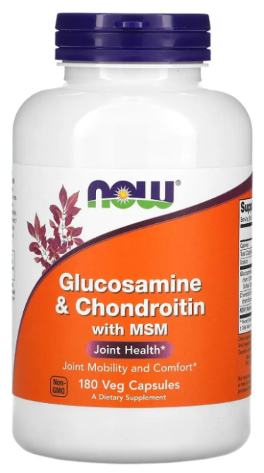 Глюкозамин и хондроитин с MСM Now Foods Glucosamine & Chondroitin with MSM  180 капс Киев - изображение 1
