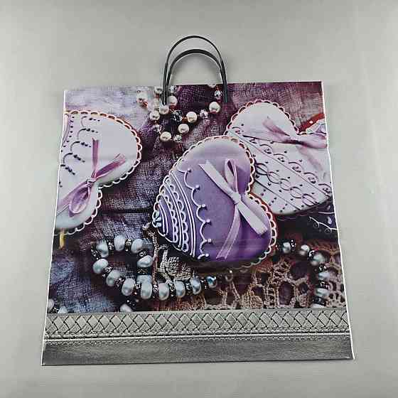 Полиэтиленовый пакет (40х40) с пластиковой ручкой  