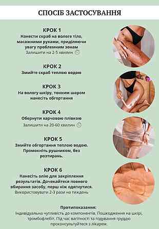 Холодный антицеллюлитный набор для похудения Скраб+Обертывание+Масло Reclaire cosmetics Киев