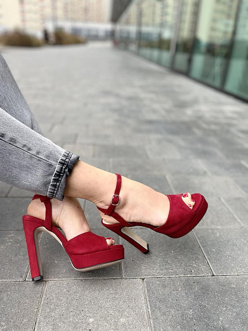 Nivelle Босоніжки жіночі NIVELLE 1825/9510-12004 червоні (літо, замша натуральна) (3718) лише 3 Коломия - фото 9
