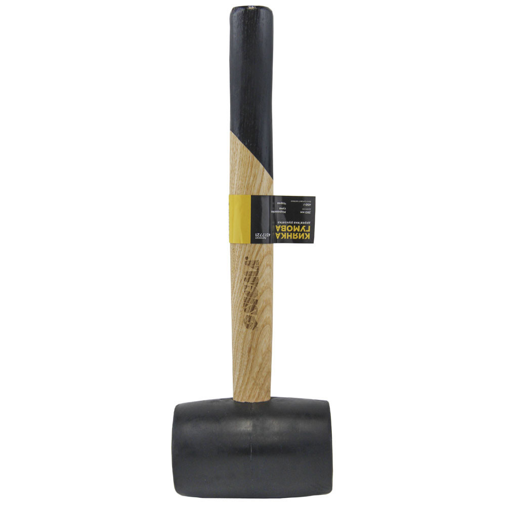 Sigma Киянка резиновая чёрная 450г деревянная рукоятка SIGMA (4317721) Коломия - фото 2