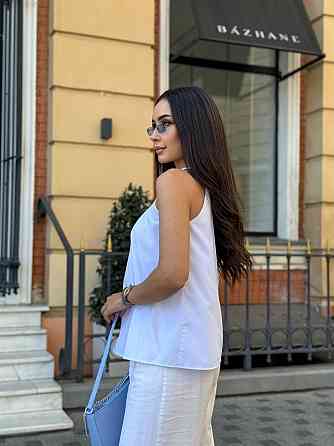 Жіноча блузка без рукавів "Mila" оптом | Норма і батал | Розпродаж моделі Білий, 50-52 Київ