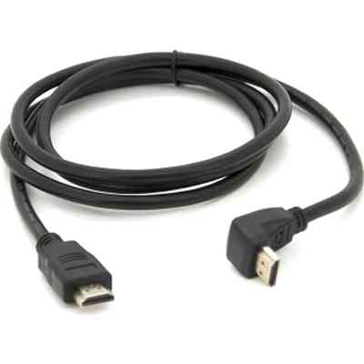 Кабель мультимедійний HDMI M to HDMI M 1.5m V1.4 90° corner black Merlion (YT-HDMI(M)/(M)HS-1.5m-90°) Вінниця