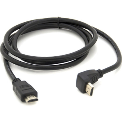 Кабель мультимедійний HDMI M to HDMI M 1.5m V1.4 90° corner black Merlion (YT-HDMI(M)/(M)HS-1.5m-90°) Вінниця - фото 3