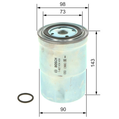 Фільтр паливний Bosch 1457434459 Вінниця - фото 7