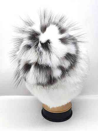 Шапка меховая женская цветок Белла кролик Rex Белый Харьков