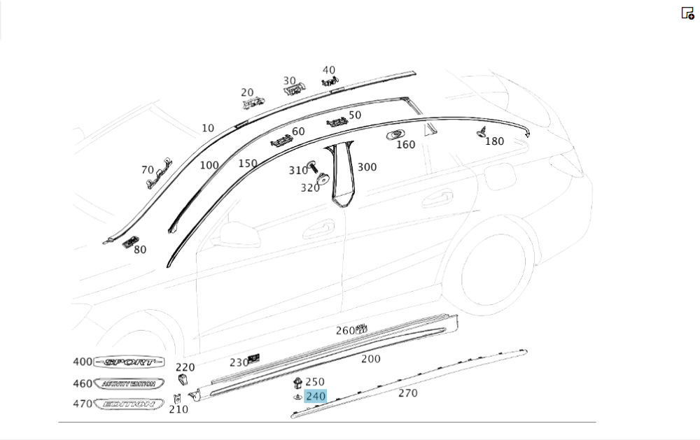 Mercedes-Benz  A0009917498 Кріпильна кліпса пластикового порога C-Class W205 E-class W213 E-class Coupe C238 CLS C257 E-class W212 C-Class W204 E-Clas Одесса - изображение 8