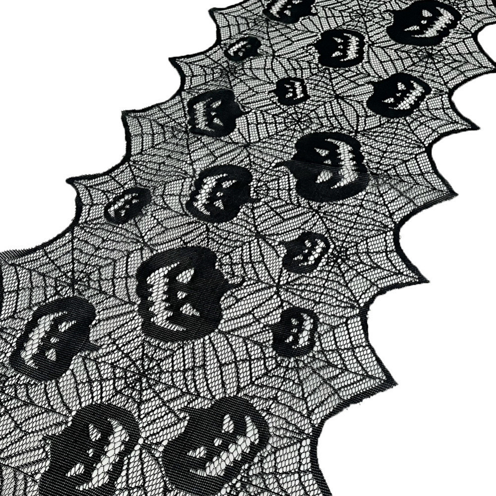 Скатерть на Хэллоуин Тыквы 180 на 40 см черный Киев - изображение 4