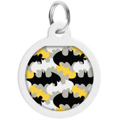 Адресник для животных WAUDOG Smart ID с QR паспортом "Бэтмен узор", круг 25 мм (0625-1020ru-eng) Винница