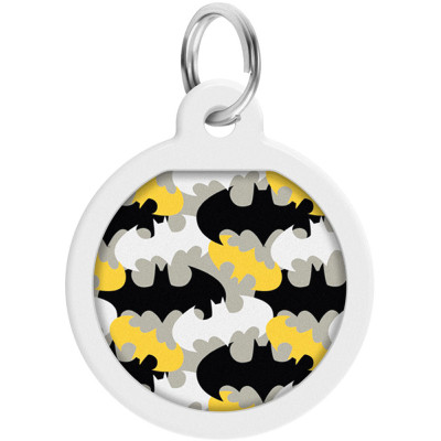 Адресник для тварин WAUDOG Smart ID з QR паспортом "Бетмен візерунок", коло 25 мм (0625-1020ru-eng) Вінниця - фото 1