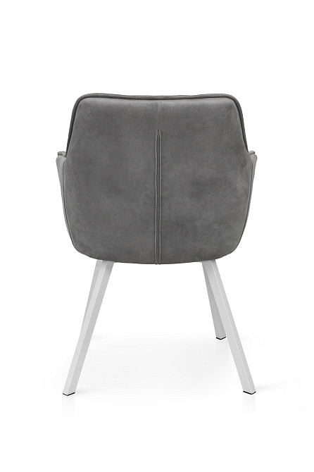 Крісло Тандем, білий/ велюр світл-сірий Киев - изображение 6