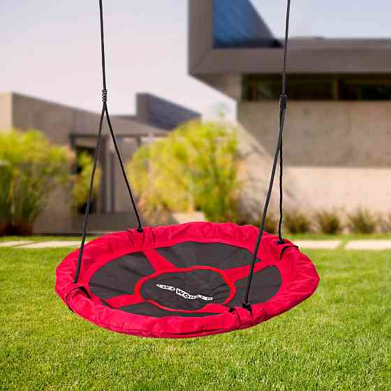 Гойдалка з гніздом лелеки WORKER Lumpino, 100 см - червоно-чорна Київ