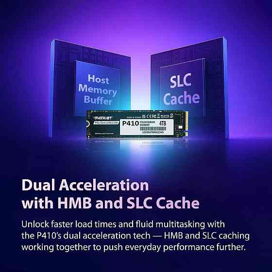 Накопичувач  SSD 1TB Patriot P410 M.2 2280 PCIe NVMe 4.0 x4 TLC (P410P1TBM28H) ( 12715 ) Харків